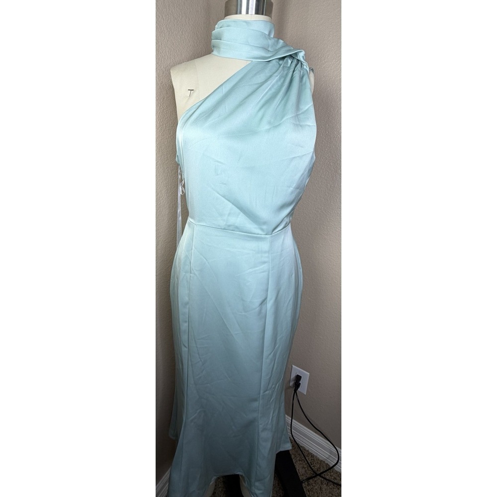 Club London Mint Green One-Shoulder Midi Dress – Size US 8